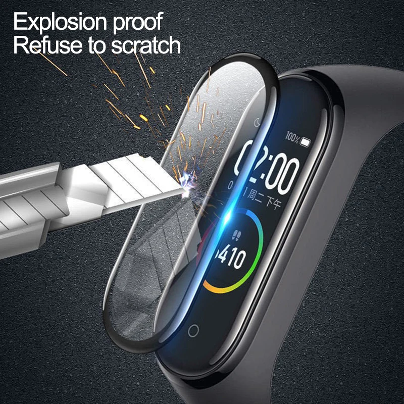 10D Soft Glass Protective Film cover for Mi Band 6 5 4 Screen Protector for xiaomi miband 4 5 6 miband6 miband5 Accessories