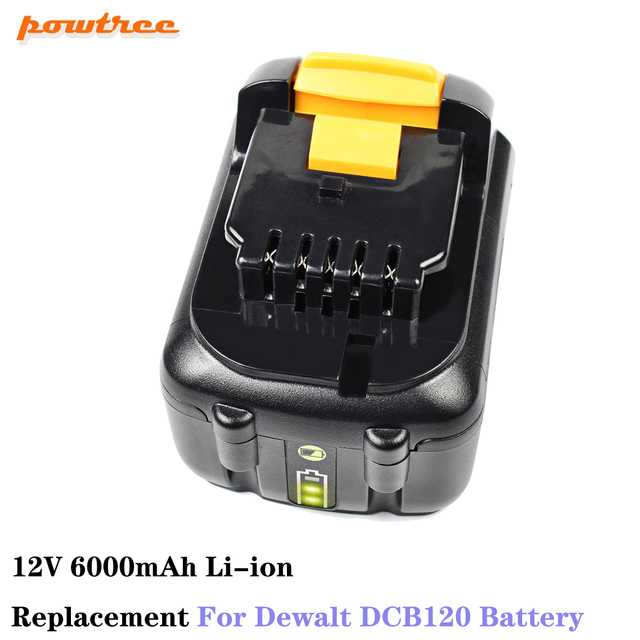 12V 6000mAh Li-ion For DEWALT DCB120 DCB127 DCB121 DCB120 DCB127 DCB121 DCB100 DCB101 DCB119 Battery