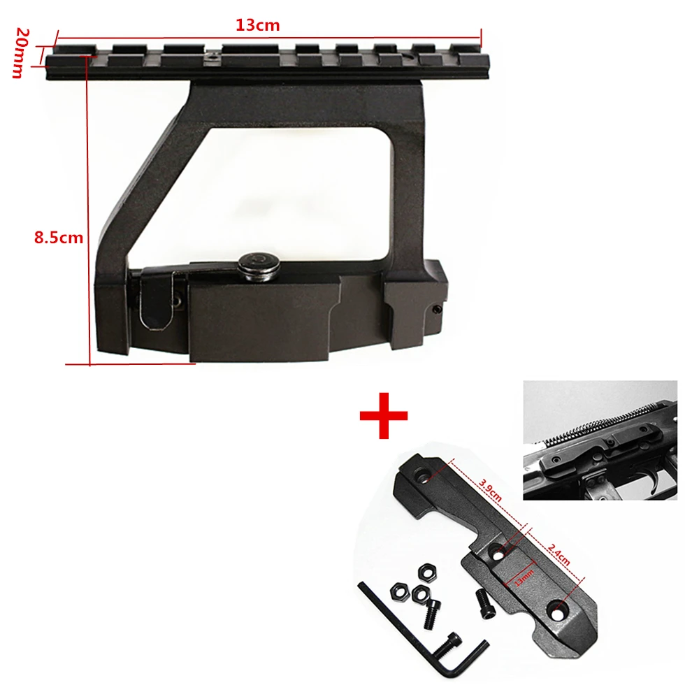 АК серия рельс с боковым креплением Quick QD Style AK47 AK74 SAIGA Detach 20 мм weaver рейка для