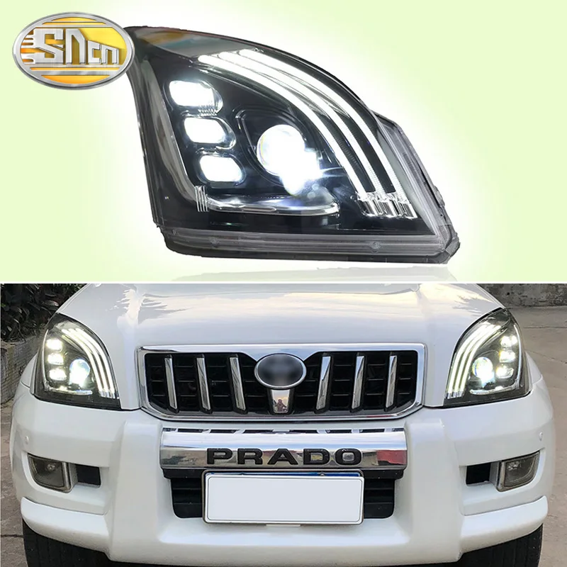 Автомобильный Стайлинг светодиодный фары для Toyota Prado 120 FJ120 2003 - 2009 DRL динамический