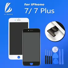 Aaa qualidade display lcd tela para iphone 7 mais pantalla tela lcd substituição de toque preto/branco conjunto completo digitador