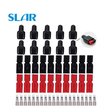 

10Pairs 30A/45A Red Black Power Solar Panel Connector with 10PCS FR PVC Cover Flame Retardant Sleeve PP30 PP45 Plug