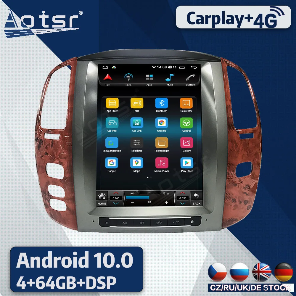 

Android 10,0 128G для Lexus LX470 2004 - 2005 автомобильный DVD GPS навигация Авто Радио стерео видео мультимедиа плеер Carplay головное устройство