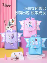 Disney Frozen School Bags For Girls Elsa Anna Kindergarten Primary Student Shoulder Orthopedic Backpack Super Light Mochilar
