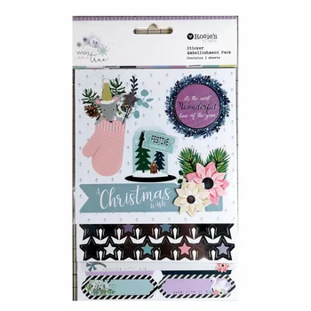 

CRZCrafter mixed sticker set 3D foil Christmas design Scrapbooking Journal Planner Cardmaking embellishments