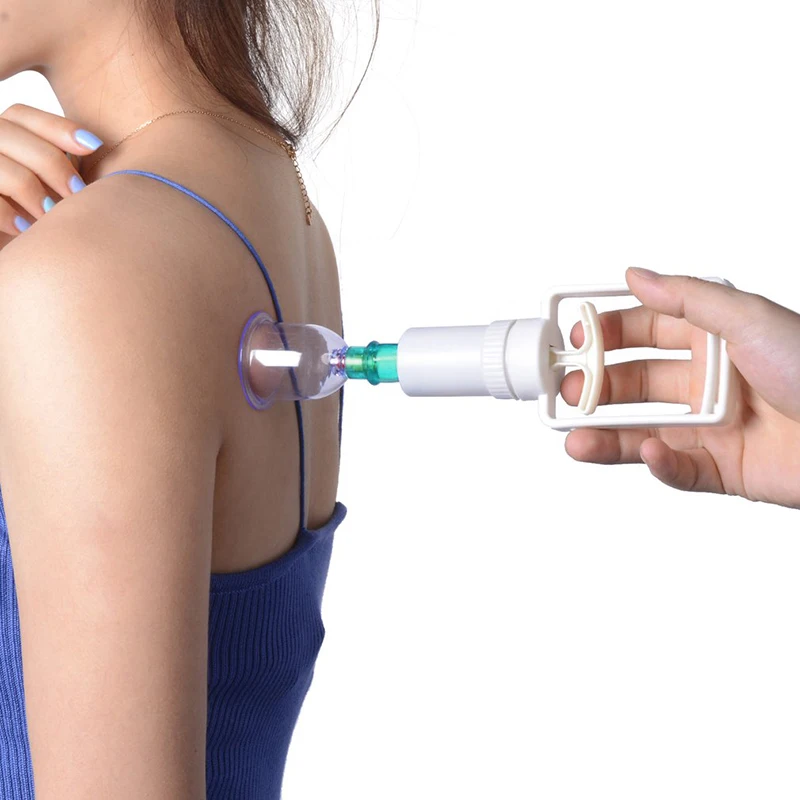 Effective Health Care 12 Cupping Cups Household Vacuum Cans Suction Therapy Device Back Body Massage anti-cellulite massager Set 2