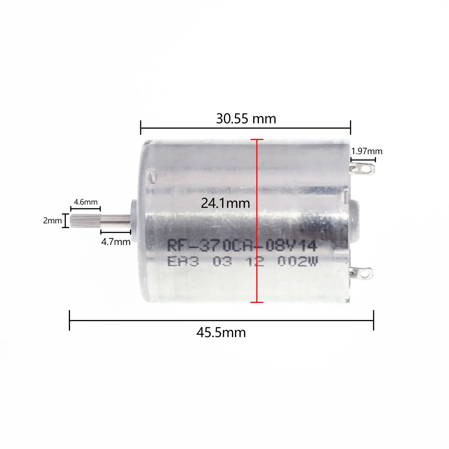 Микро Мотор RF 370CA металлическая щетка DC 8V 7000 rpm бесшумный высокий крутящий момент