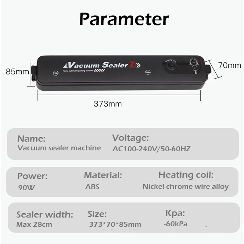 Bag Sealer Portable Sealing Machine Food Vacuum Sealer Mi Vacuum Sealer Packaging Machine Household Food Automatic Vacuum Sealing Machine Small Plastic Sealing Ma