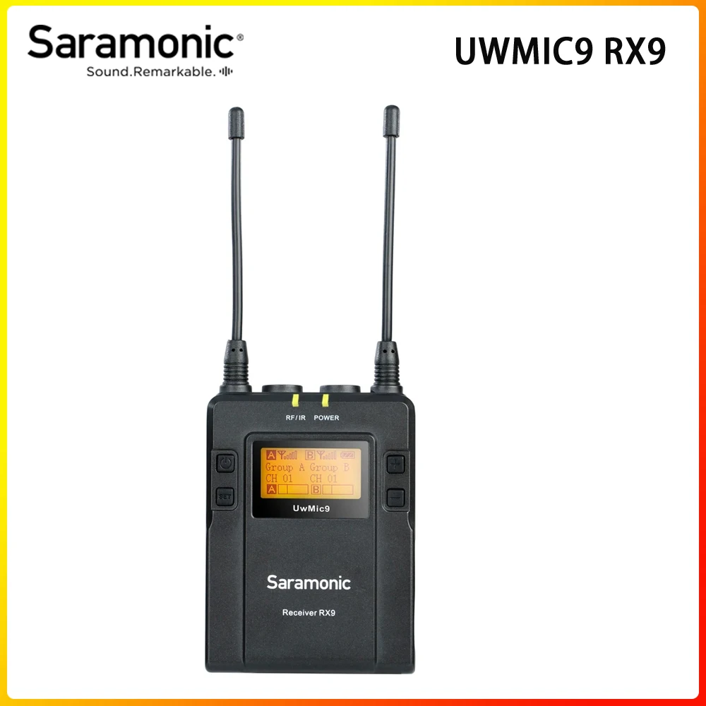 bluetooth microphone Saramonic UWMIC9 Broadcast UHF Wireless Microphone System Receivers and XLR Transmitter for Camera Camcorder smart phone gaming mic Microphones