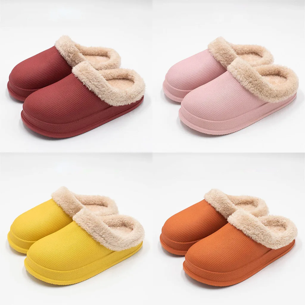 Лидер продаж; теплые тапочки унисекс; сезон осень-зима; хлопковые тапочки с подкладкой; Водонепроницаемая Домашняя и уличная садовая обувь