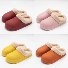 Лидер продаж; теплые тапочки унисекс; сезон осень-зима; хлопковые тапочки с подкладкой; Водонепроницаемая Домашняя и уличная садовая обувь