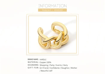 

Twisted Chain Link Rings Gold color Midi Ring Knuckle Rings For Women