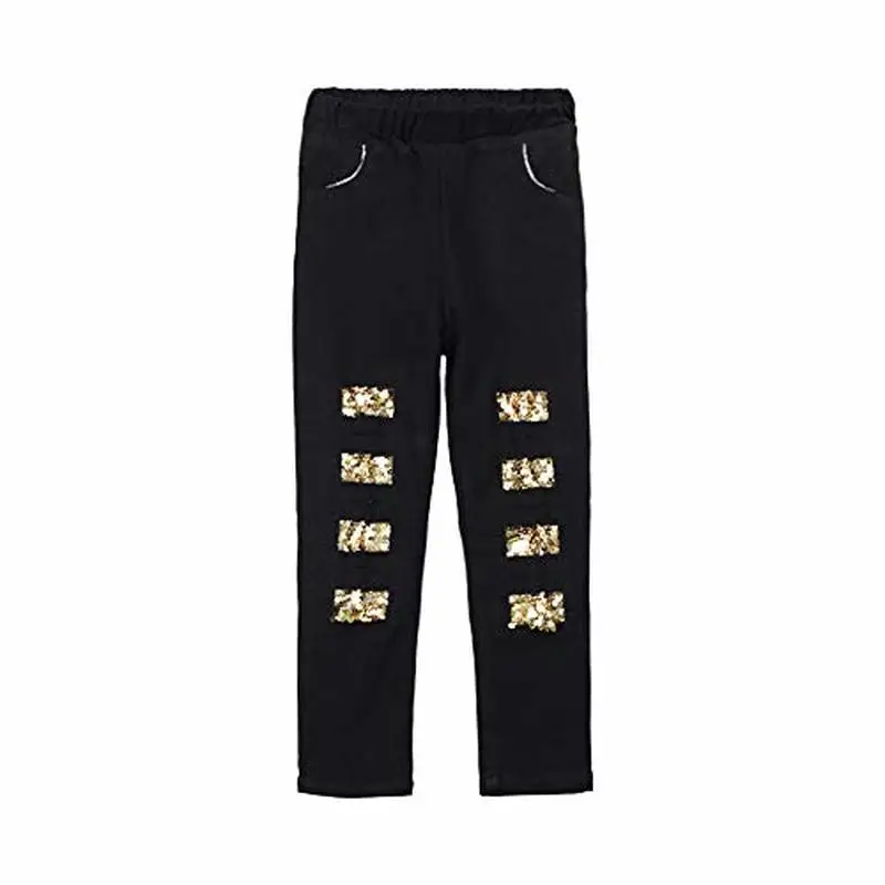 Babyinstar 2020 New Girls Pants Sequin Stretch Pencil Pants for Kids Leggings Casual Pants for Toddler Children Fashion Trousers
