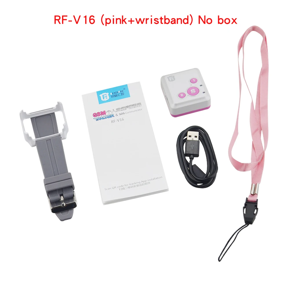 Мини RF-V16 gps трекер персональный детский gps-локатор SOS низкая батарея сигнализация Кольцо тон+ вибрировать напоминание несколько набор и отслеживание - Цвет: No box(wristband)3
