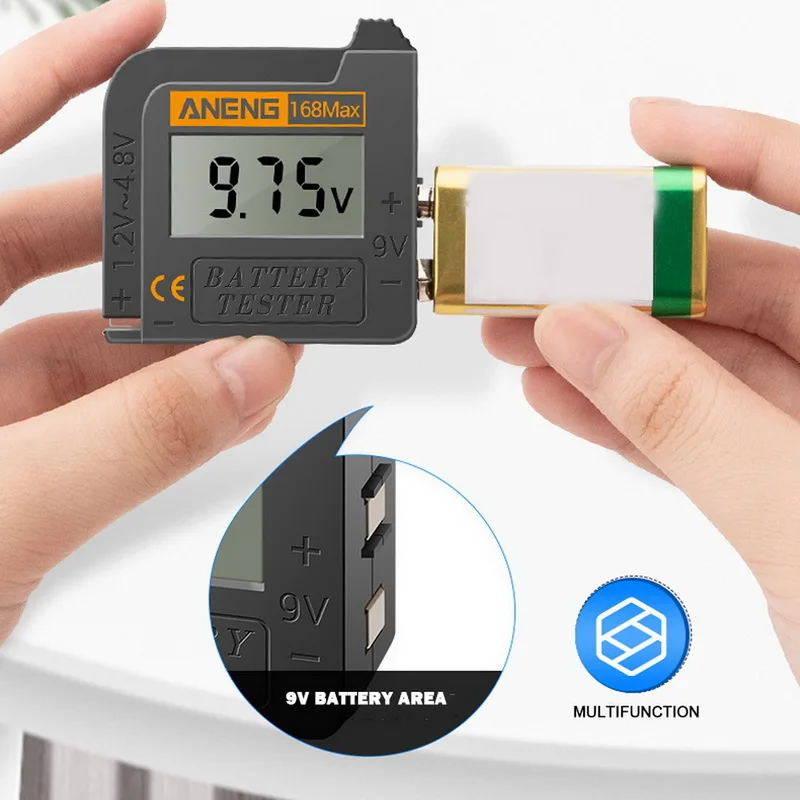 Проверка емкости аккумулятора для AA AAA 9V 1 5 V батарея проверки состояния батареи