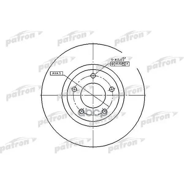 Диск Тормозной Передн Mazda: 3 03-, 3 Седан 04-, 5 05- PATRON арт. PBD4385