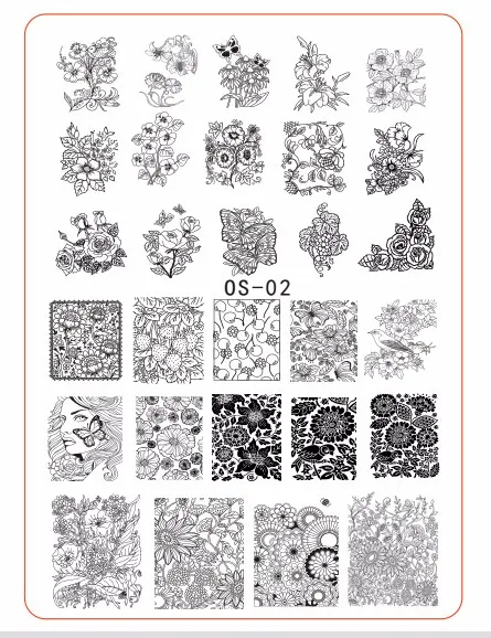 1 шт. штамповочная пластина для дизайна ногтей с подложкой Мультяшные изображения 10,5x14,5 см XL инструмент для ногтевого дизайна - Цвет: OS03