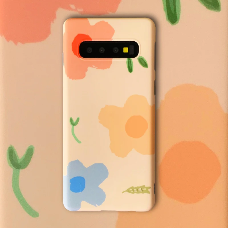 

Cartoon Cute Flower Case For Samsung Galaxy S10 S10e S10 Plus Silicone Cover Kawaii Sunflower Thin Soft TUP Glossy Phone Cases