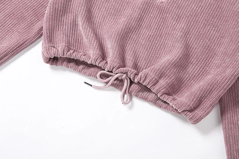 Криптографический шнурок женские свитшоты на молнии с v-образным вырезом укороченные топы осень зима женские повседневные свитшоты уличная одежда