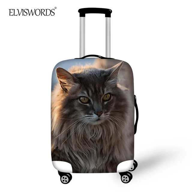 ELVISWORDS аксессуары для путешествий, чемодана крышка милый котенок на колесиках, чемодан протектор плотный тянущийся Пылезащитная Крышка для 1"-32" - Цвет: H9125
