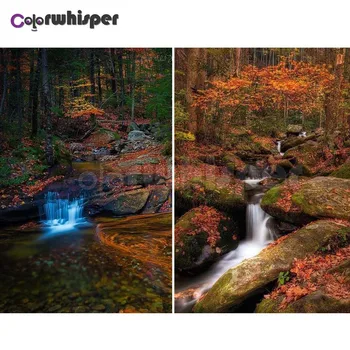 

Diamond Painting Full Square/Round Drill Waterfall Scenery Tree Forest 5D Daimond Embroidery Cross Stitch Mosaic Picture Z826