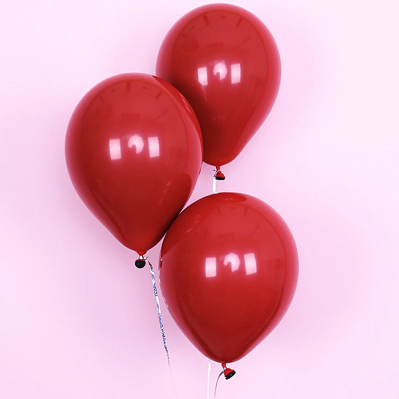 100 шт/50 шт 10 дюймов красные черные латексные воздушные шары гранат красный толстый Круглый Свадебный шар День Святого Валентина День рождения украшения