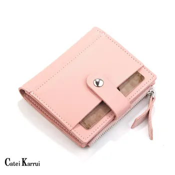 

Catei Karrui 2020 new ladies' small wallet driver's license wallet Korean version coin purse female mini button ba