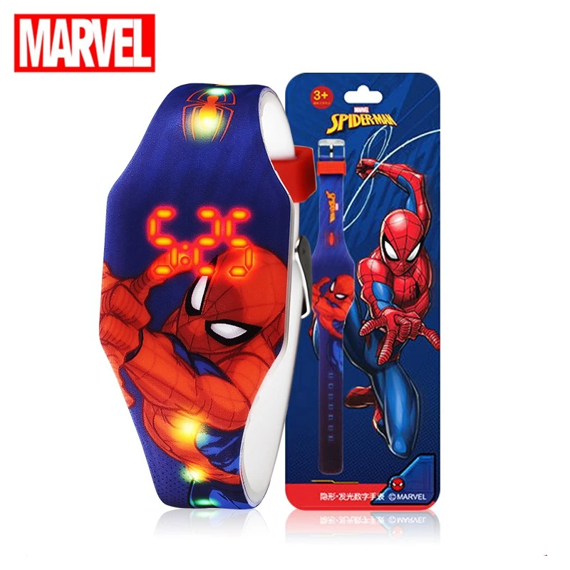 Watches Electronic-Clocks Avengers Marvel Spider-Man Princess Kids Super-Hero Children