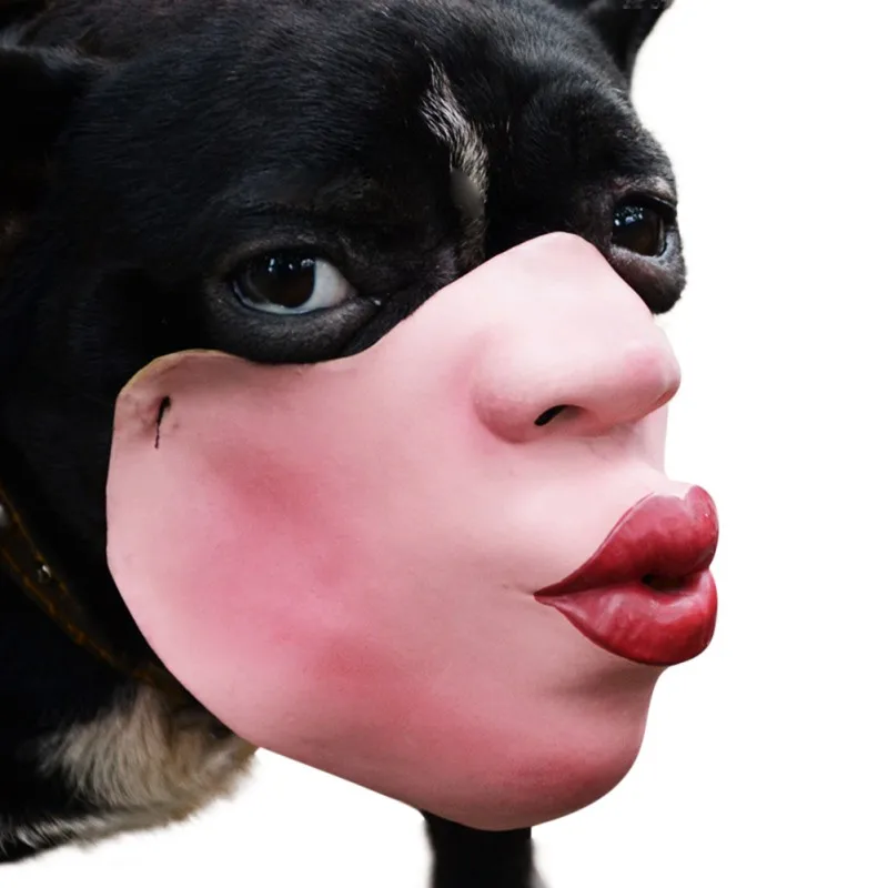HIPET смешной собаки намордник для собаки рот маска Хэллоуин анти-укус Стоп лай Регулируемый латексный бык маленькие собаки щенка Рот Маски - Цвет: 3