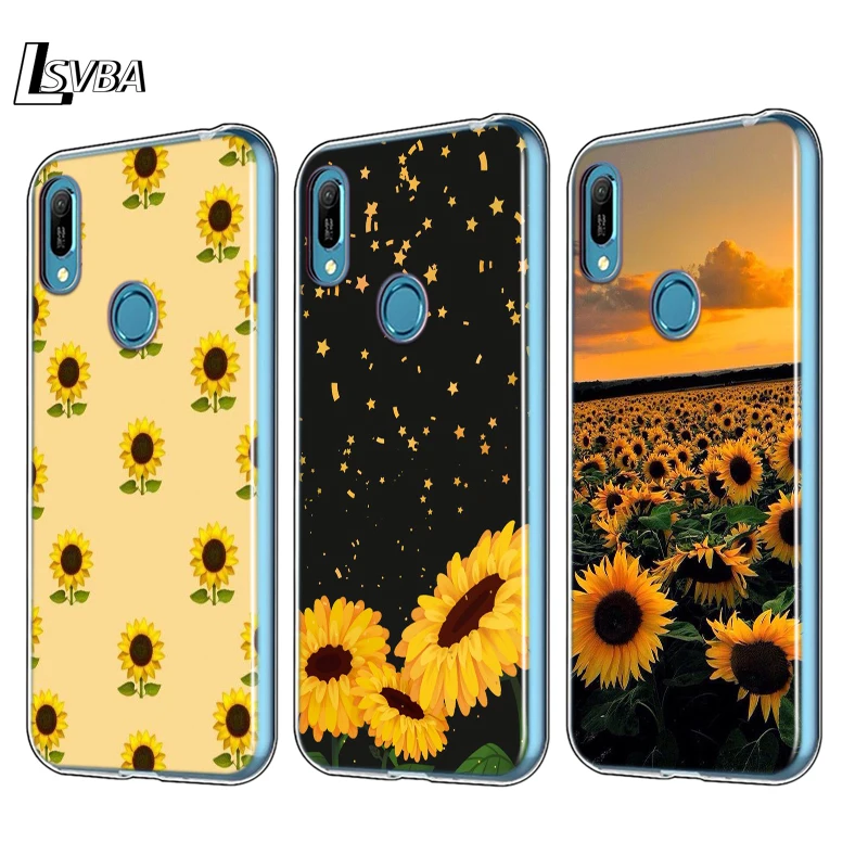 Противоударный чехол с подсолнухом для Huawei Mate 30 20 20X 10 Lite Y9 Y7 Y6 Y5 Pro Prime 2019 2018