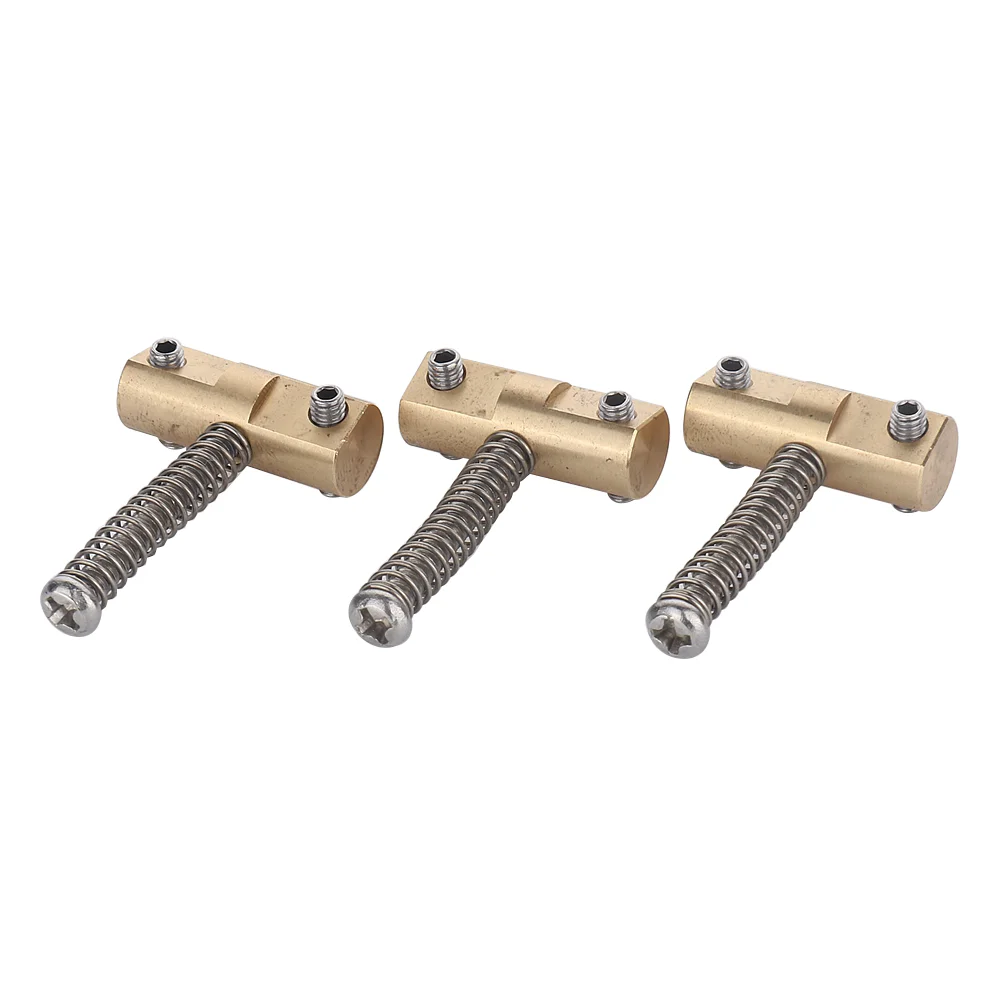 Guitar Bridge Saddles 3pcs Brass Guitar Bridge Compensated Saddle For Tele Telecaster Accessories Wilkinson guitar bridge saddle