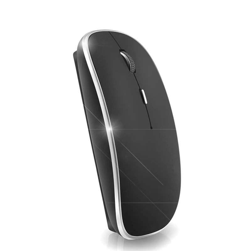 Перезаряжаемая Bluetooth Бесшумная мышь для huawei Macbook Windows, компьютерная мышь для ноутбука, женская и мужская игровая беспроводная мышь - Цвет: black
