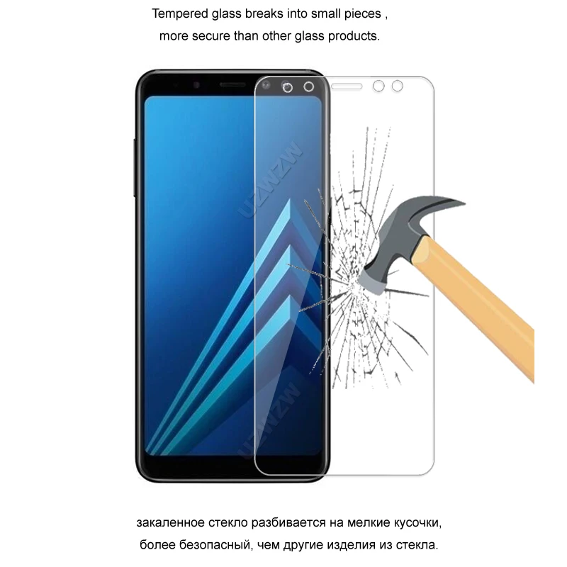 Закаленное стекло с полным покрытием для Samsung Galaxy A6 Plus A7 2018 A750 A8 A9 J4 J6 J8 защитное