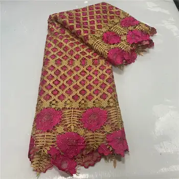 

Wholesale African Tulle Lace Fabric High Quality 2020 French Net Lace Embroidered Beaded Nigerian Lace Fabric ! ZQJ71609
