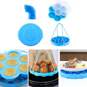 

Pressure Cooker Instant Pot Silicone Seal Cover Egg Steamer 7-hole Egg Bite Mold Multi-functional Silicone Steamer Set