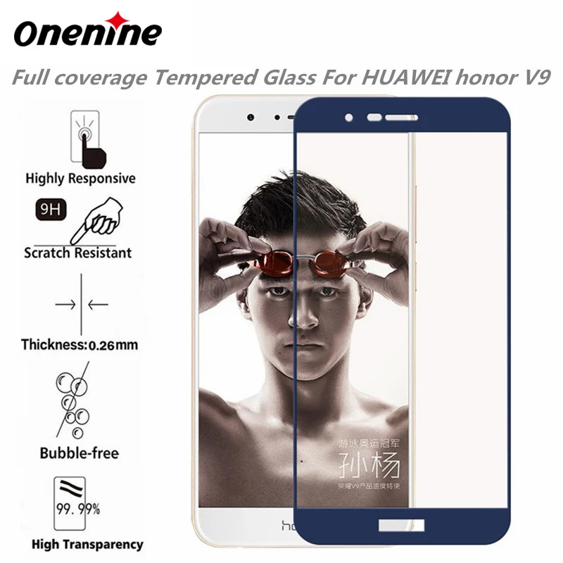 Onenine 4D Защита экрана для Huawei Honor V9 закаленное стекло 8 Pro Полное покрытие 3D