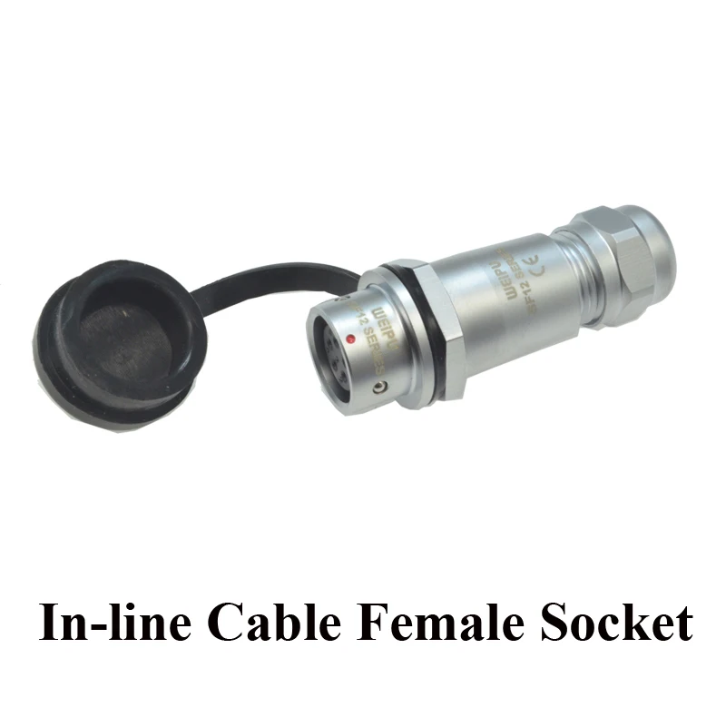 Female Socket Разъем Weipu SF12 IP67 Водонепроницаемый 2 3 4 5 6 7 9 Pin штекер кабеля Женский в линии Кабельный разъем SF1210/S SF1211/P - Цвет: Female Socket