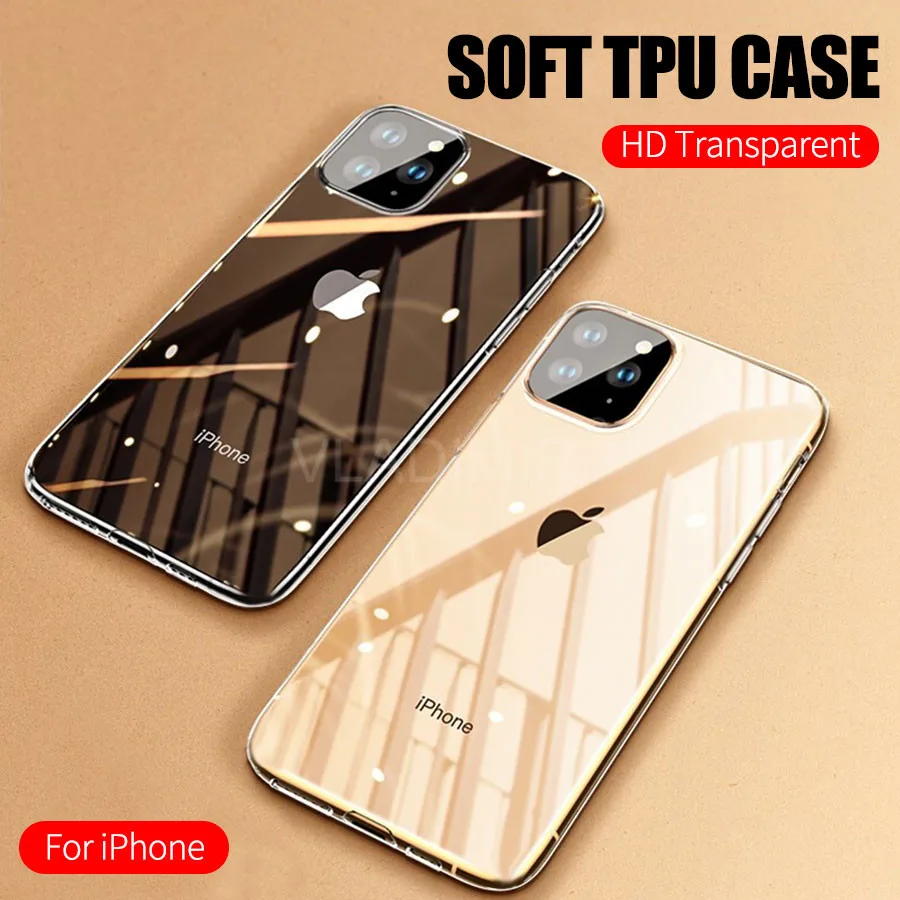 For IPhone 11 Pro Max High Clear Soft TPU Case for X XR XS 8 7 6 6s Plus Silicone Transparent Cover Shall |