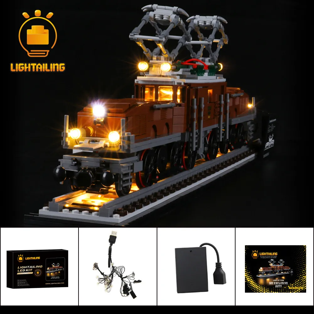 Modello da Costruire Kit Luce LED Compatibile con Lego 10277 LIGHTAILING Set di Luci per Non Incluso nel Modello Creator Crocodile Locomotive