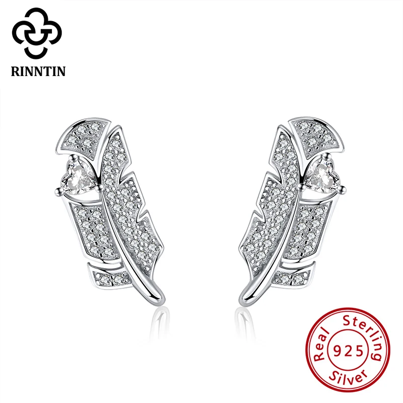 Женские Геометрические серьги Rinntin серьги-гвоздики из настоящего стерлингового