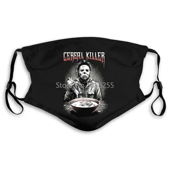 

Changes Halloween Michael Myers Halloween Cereal Killer Black Round Neck Promotion Men's Women's Mouth Mask Filter