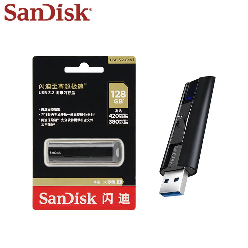 US $40.94 100 Original Sandisk Z880 USB Flash Drive 256GB 128GB High Speed USB 32 Pendrive 512GB 1TB Mini U Disk Memory Stick