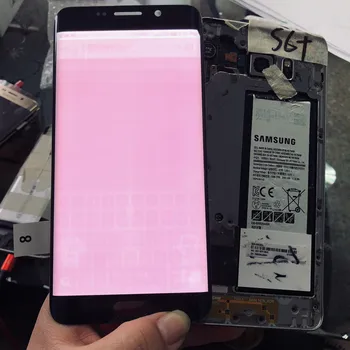 

5.7"with Big burnshadow Super amoled LCD For samsung galaxy s6 edge plus G928 SM-G928F LCD Display + Touch Screen Digitizer Part
