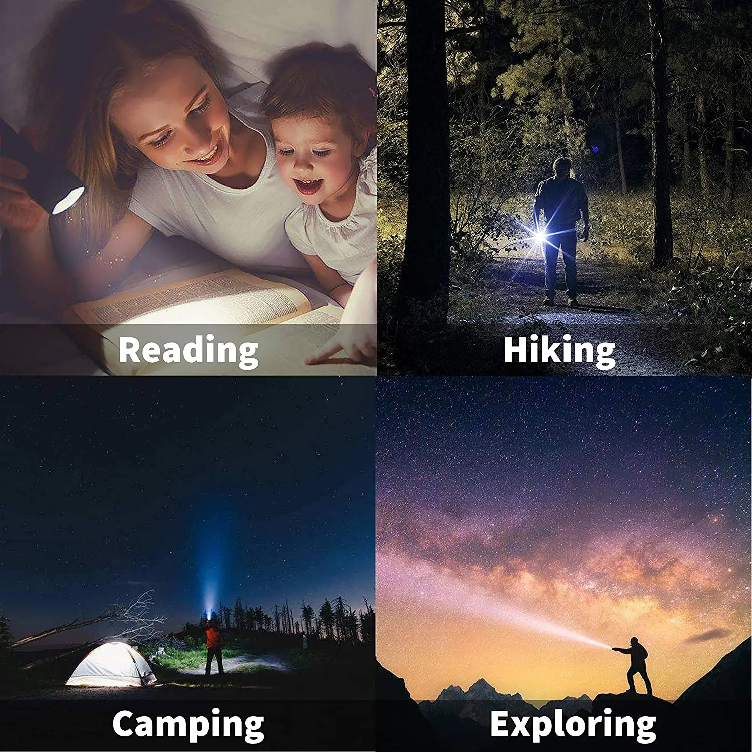 Powerful T6 LED Flashlight Aluminum Alloy Portable Torch USB ReChargeable Outdoor Camping Tactical Flash Light