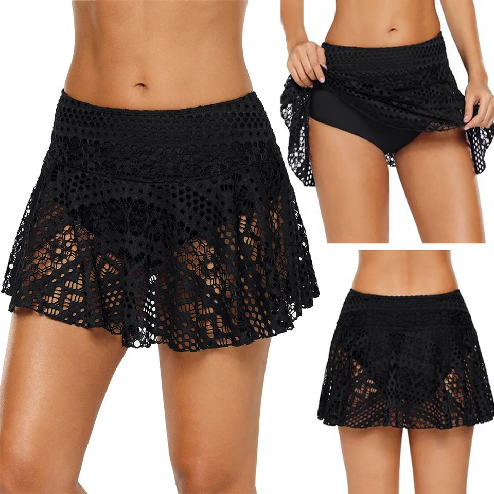 womens lace swim shorts