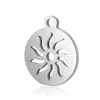 10pcs/lot Sun Star DIY Charms Wholesale 100% Stainless Steel Snowflake Moon Pendant 12 Constellation Zodiac Sign Jewelry Charm ► Photo 2/6