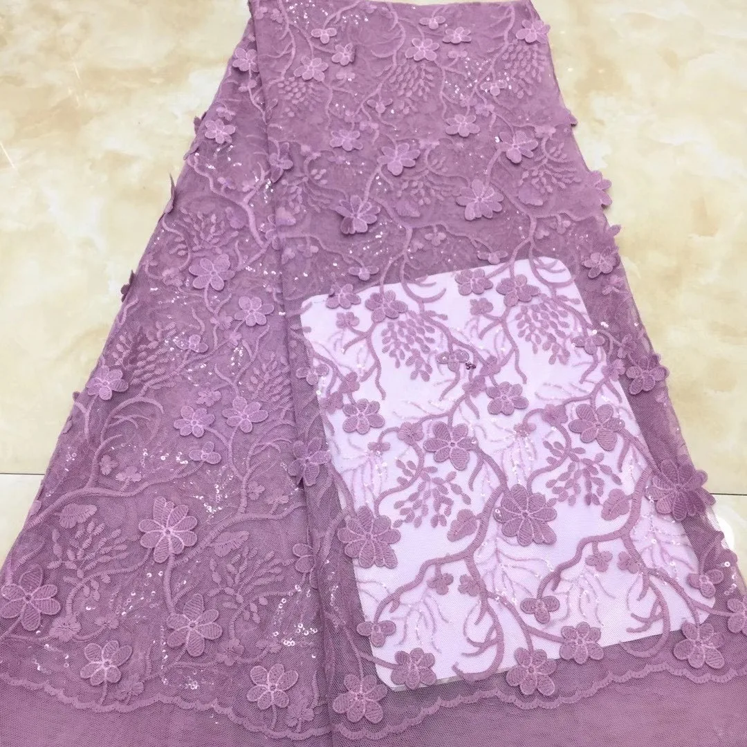 

Hot Sale African Lace Fabric 2021 High Quality Tulle Lace Dress For Women Embroidery Lace Mesh French Lace Fabric D42511