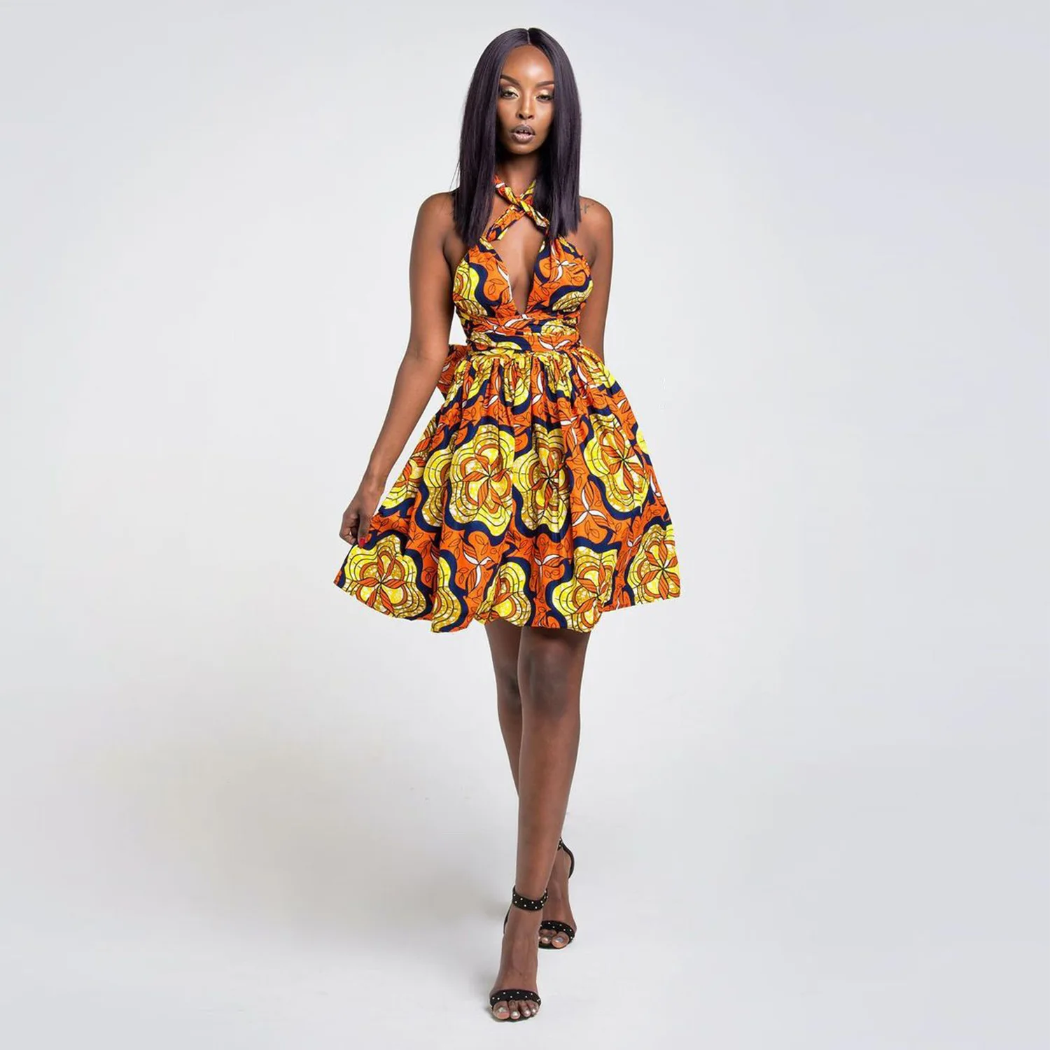 Robe africaine imprimé wax pour femme 126