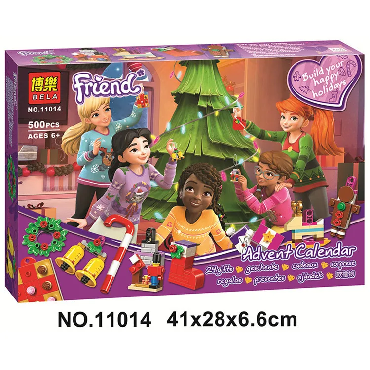 

Girl series Friends Advent Calendar compatible with Iegoset 41353 Building Block Brick Toys For Children Christmas Gift