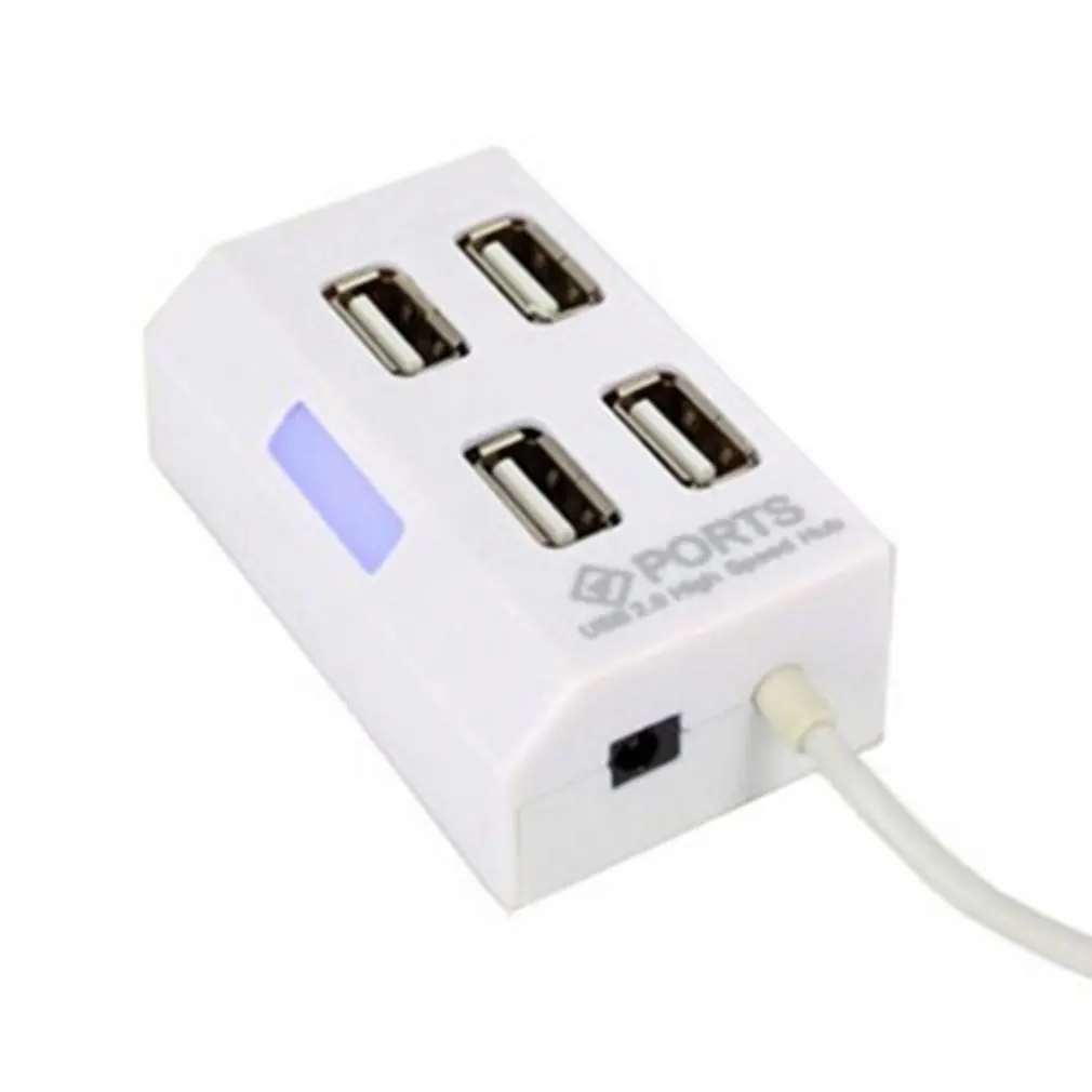 Круглый Форма usb-хаб концентратор один перетащить четыре Usb удлинитель для головок 4-порт usb-хаб Usb+ концентратор 2,0 разветвитель несколькими портами USB - Цвет: Белый